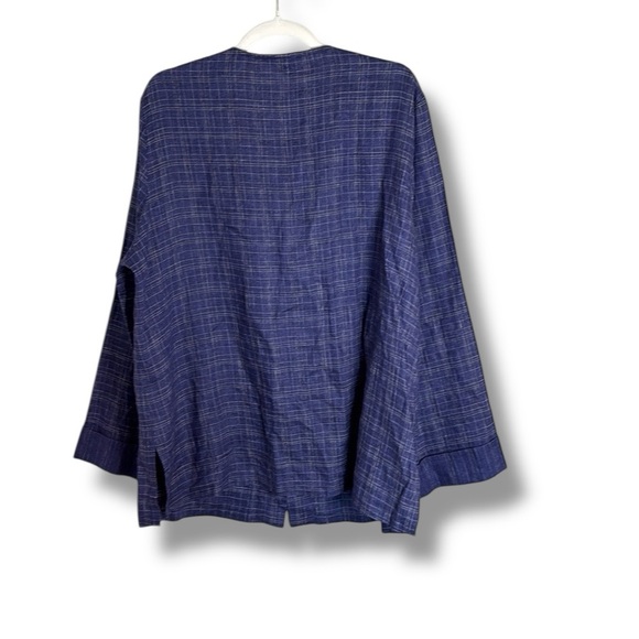 Jaeger Linen Button Down Blouse Size Size 14 Lagenlook Summer - Picture 7 of 7